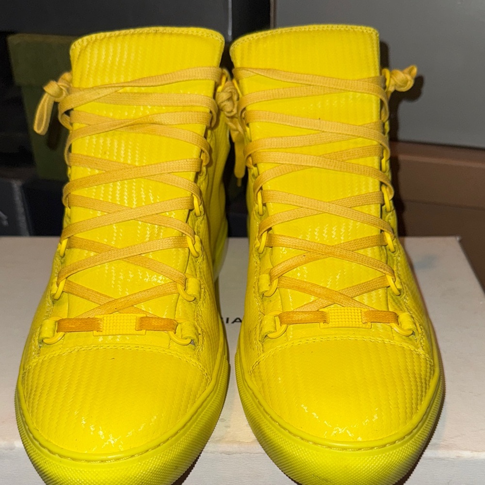 Balenciaga Yellow High-Top Sneakers